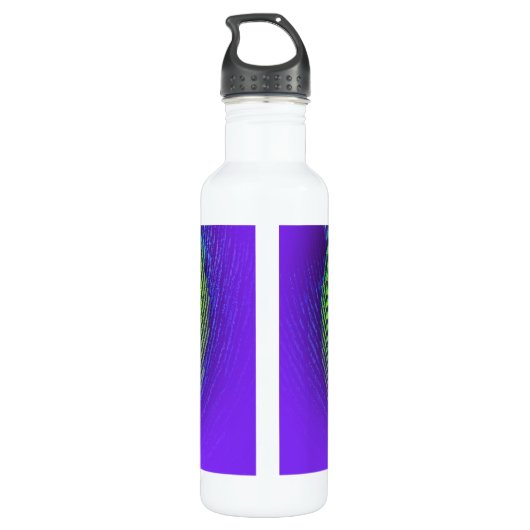 PixDezines diy achtergrond kleur/pauw oog Waterfles (Achterkant)