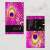 PixDezines DIY achtergrond/pauw+filigraan wervelin Visitekaartje (Voorkant / Achterkant)