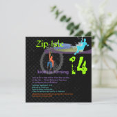 PixDezines DIY BACKGROUND/ZIP LINE INVITATIE Kaart (Staand voorkant)