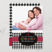 PixDezines diy color/houndstooth-feestkaart Feestdagenkaart (Voorkant / Achterkant)