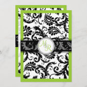 PixDezines diy color/pavo damask Kaart (Voorkant / Achterkant)
