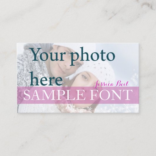 PixDezines DIY foto+fonts Visitekaartje (Voorkant)