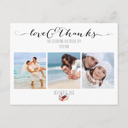 PixDezines DIY foto's dank u Briefkaart (Voorkant)