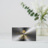 PixDezines diy kleur/antiek rollen faux metal Visitekaartje (Staand voorkant)