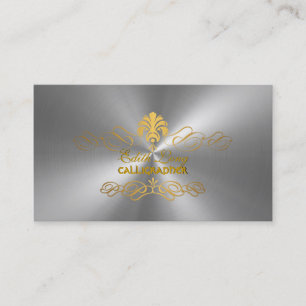 PixDezines diy kleur/antiek rollen faux metal Visitekaartje