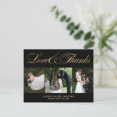 PixDezines DIY kleur/bruiloft dank u/leuk script Briefkaart (Staand voorkant)