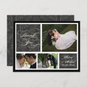 PixDezines DIY kleur/Damask Foto's Dank u Briefkaart (Voorkant / Achterkant)