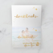 PixDezines DIY-kleur/faux gouden pinecones/bedankt Bedankkaart (Binnen)