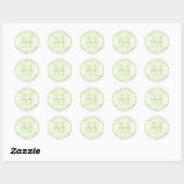 PixDezines DIY Kleur/Mint Groen/Dank u Ronde Sticker (Vel)