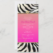 PixDezines DIY kleur/natuurlijke Zebra, Bat Mitzva Kaart (Achterkant)