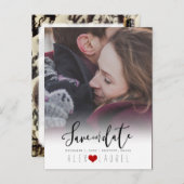 PixDezines DIY kleur/Save onze Datum/Kalligrafie Briefkaart (Voorkant / Achterkant)