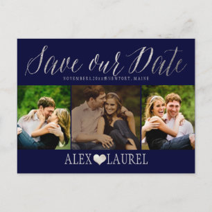 PixDezines DIY kleur/Save our Date/Fun Script Aankondigingskaart