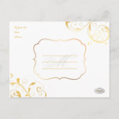 PixDezines DIY kleur/sla de datum/gouden script op Aankondigingskaart (Achterkant)