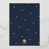 PixDezines DIY-kleur Slate Blue Arch Save Date Folie Uitnodiging (Achterkant)