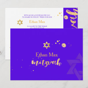 PixDezines DIY kleur/Stijlvol Manuscript/Bar Mitzv Kaart