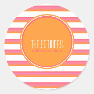 PixDezines DIY kleuren, snoepjes strepen, Ronde Sticker