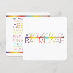 PixDezines DIYColor/typografie/bat mitzvah Kaart