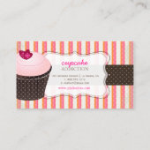 PixDezines doe-het-zelf achtergrond/cupcake+strepe Visitekaartje (Achterkant)