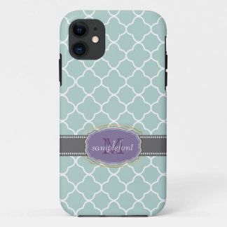 PixDezines doe-het-zelf achtergrondkleur/quatrefoi iPhone 11 Hoesje