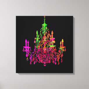 PixDezines doe-het-zelf Bckgrnd/Murano glazen kroo Canvas Afdruk