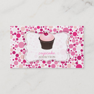 PixDezines doe-het-zelf cupcake+stippen Visitekaartje