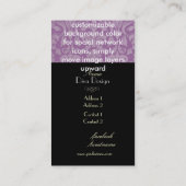 PixDezines doe-het-zelf kleur, flora damast Visitekaartje (Achterkant)