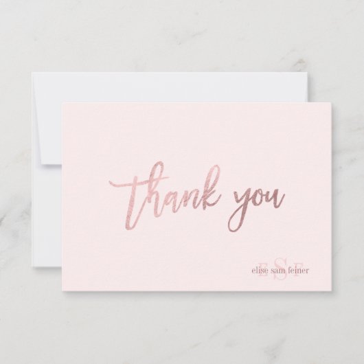 PixDezines doe-het-zelf kleur/monogram bedankkaart (Voorkant)