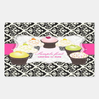PixDezines doe-het-zelf kleuren, cupcake+olivia da Rechthoekige Sticker