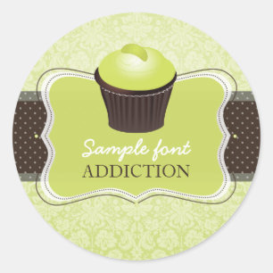 PixDezines doe-het-zelf kleuren, keylime cupcake Ronde Sticker