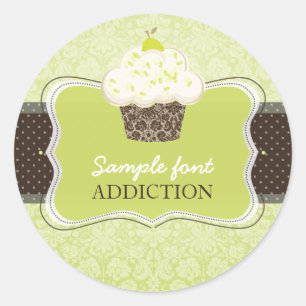 PixDezines doe-het-zelf kleuren, keylime cupcake Ronde Sticker