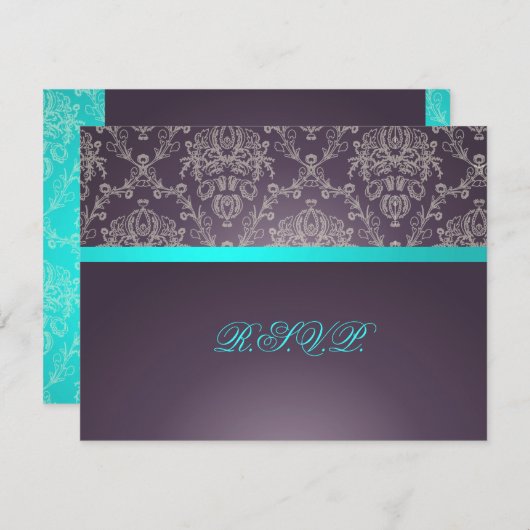 PixDezines Dolcè Damask, les RSVP nécessitent des (Devant / Derrière)