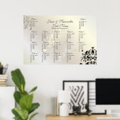 PixDezines Dolcè Damask/Table #s/DIY font Poster (Thuiskantoor)