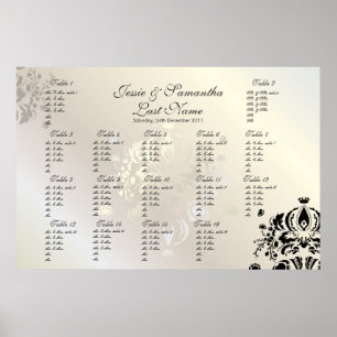 PixDezines Dolcè Damask/Table #s/DIY font Poster