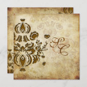 PixDezines Dolcè Damask-uitnodigingen Kaart (Voorkant / Achterkant)