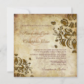 PixDezines Dolcè Damask-uitnodigingen Kaart (Achterkant)