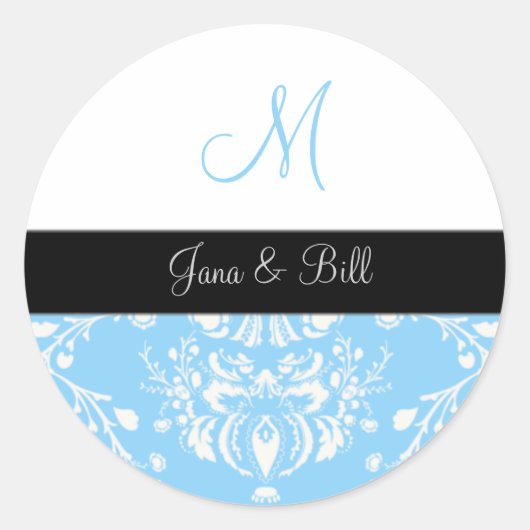 PixDezines dolcé damast diy kleur Ronde Sticker (Voorkant)