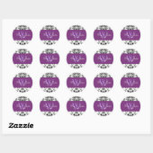PixDezines dolcé damast diy kleur Ronde Sticker (Vel)