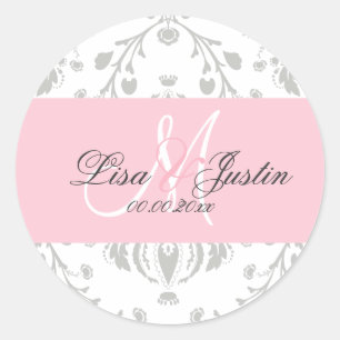 PixDezines dolcé damast diy kleur Ronde Sticker