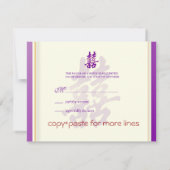 PixDezines Double Happiness, RSVP pour les Invitat (Dos)