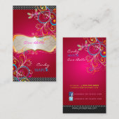 PixDezines Dragonflies/Ruby Red Visitekaartje (Voorkant / Achterkant)