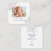 PixDezines Dusty Lilac Merci Carte Note (Devant / Derrière)