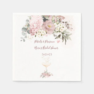 PixDezines Dusty Roos met Champagne Glass Napkins Servet