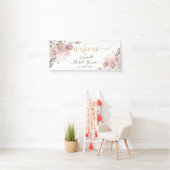 PixDezines Dusty Roses Waterverf Flowers Spandoek (Insitu)
