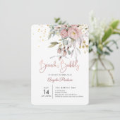 PixDezines Dusty Rozen Eucalyptus Brunch+Bubble Kaart (Staand voorkant)