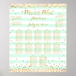 PixDezines DY kleur/strepen gouden specs/zitplaats Poster