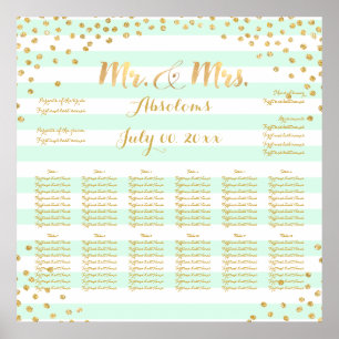 PixDezines DY kleur/strepen gouden specs/zitplaats Poster