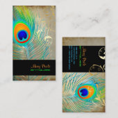 PixDezines eacock+filigraan wervelingen Visitekaartje (Voorkant / Achterkant)