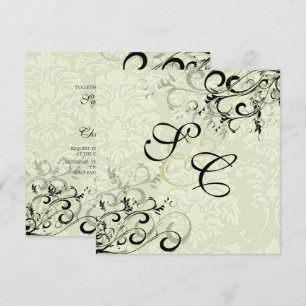 PixDezines EBONY SWIRLS/IVORY BAROQUE DAMASK Kaart