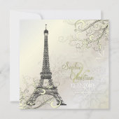 PixDezines EIFFEL PARIS+SNOWFLAKES INVITATIONS (Devant)