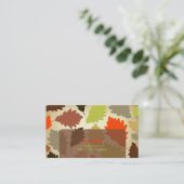 PixDezines  Eikenbladeren/Boomtrimmers ♥♥♥♥ Visitekaartje (Staand voorkant)